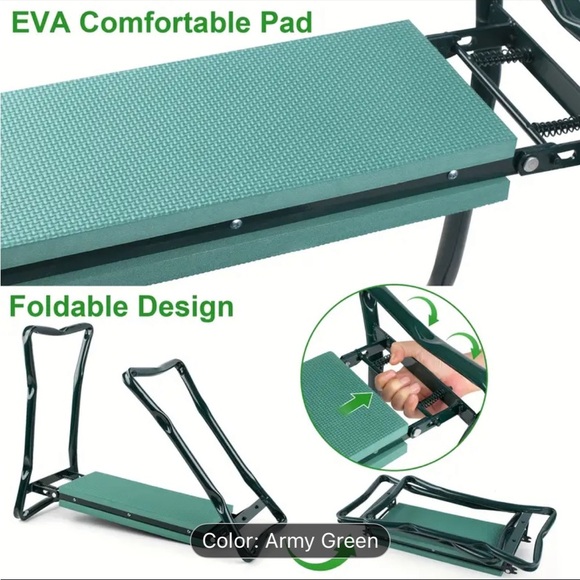 Garden Kneeler and Seat Foldable - Picture 5 of 8